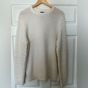H&M Cream Cable Crew Neck Sweater
